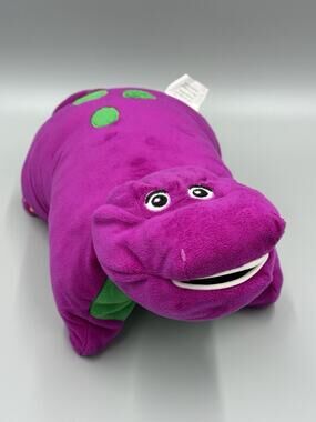 Barney Pillow Pets Plush Purple Dinosaur 12” Stuffed Animal Viacom